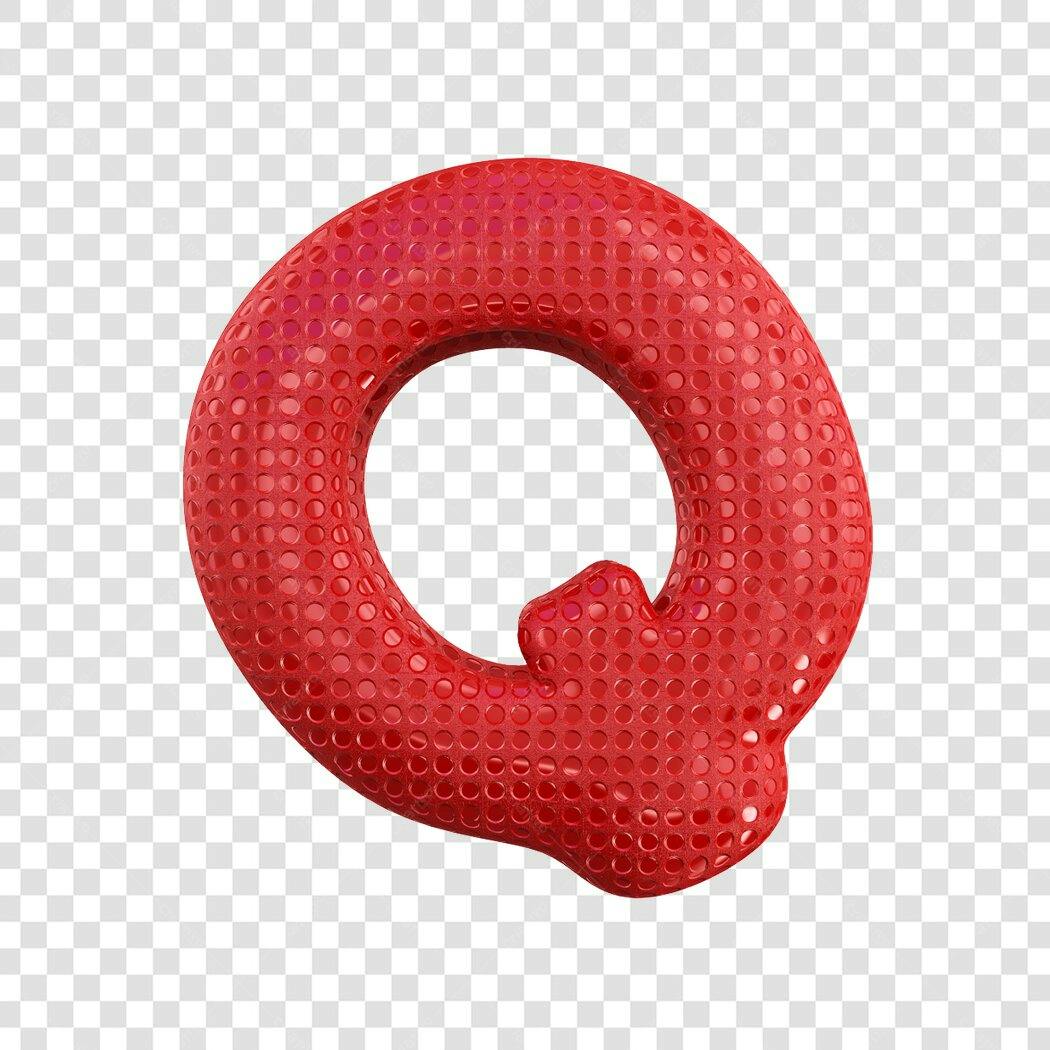 Logo PNG com fundo transparente Letra Q Vermelha