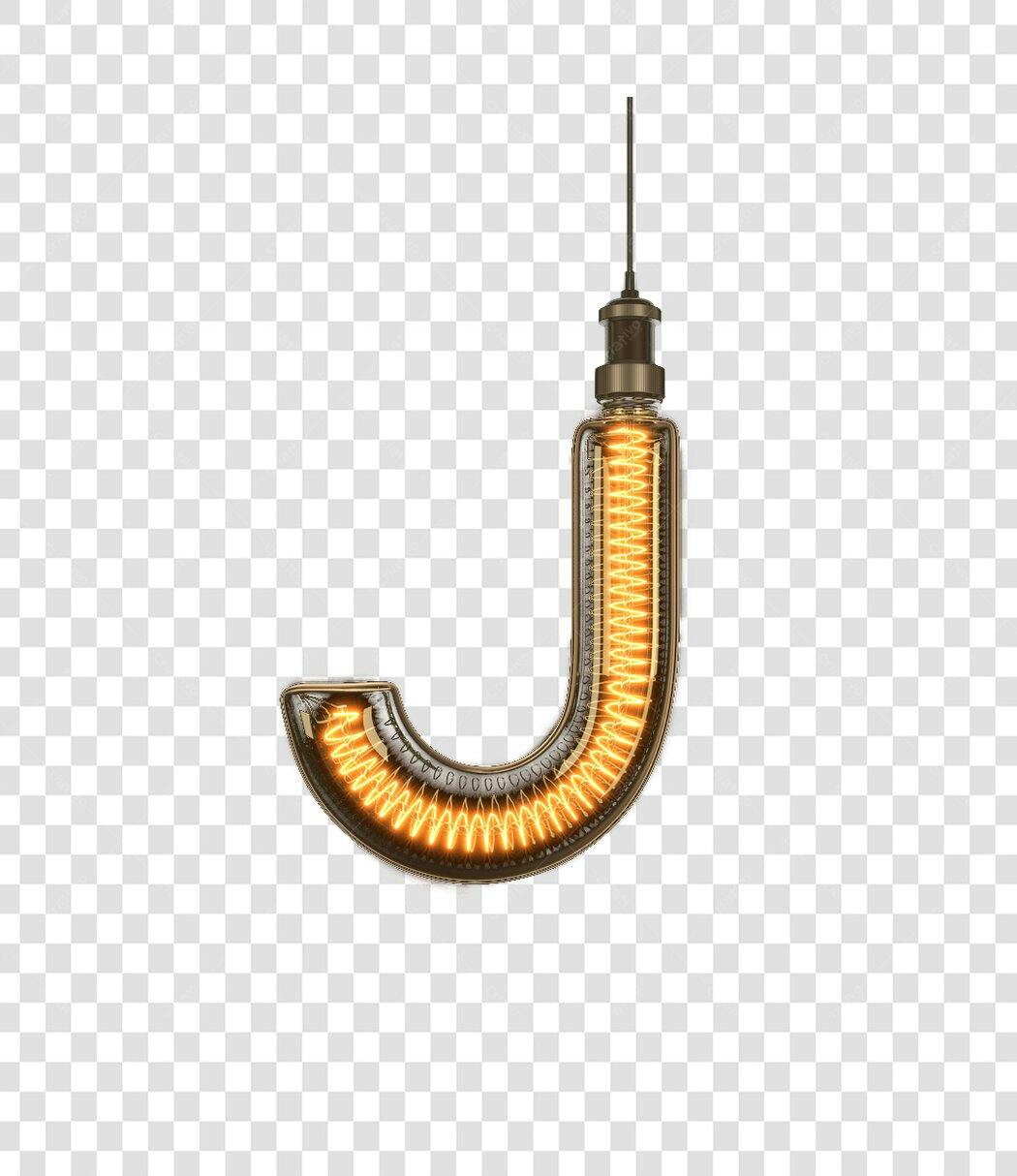 Logo letra J estilo vintage PNG com fundo transparente