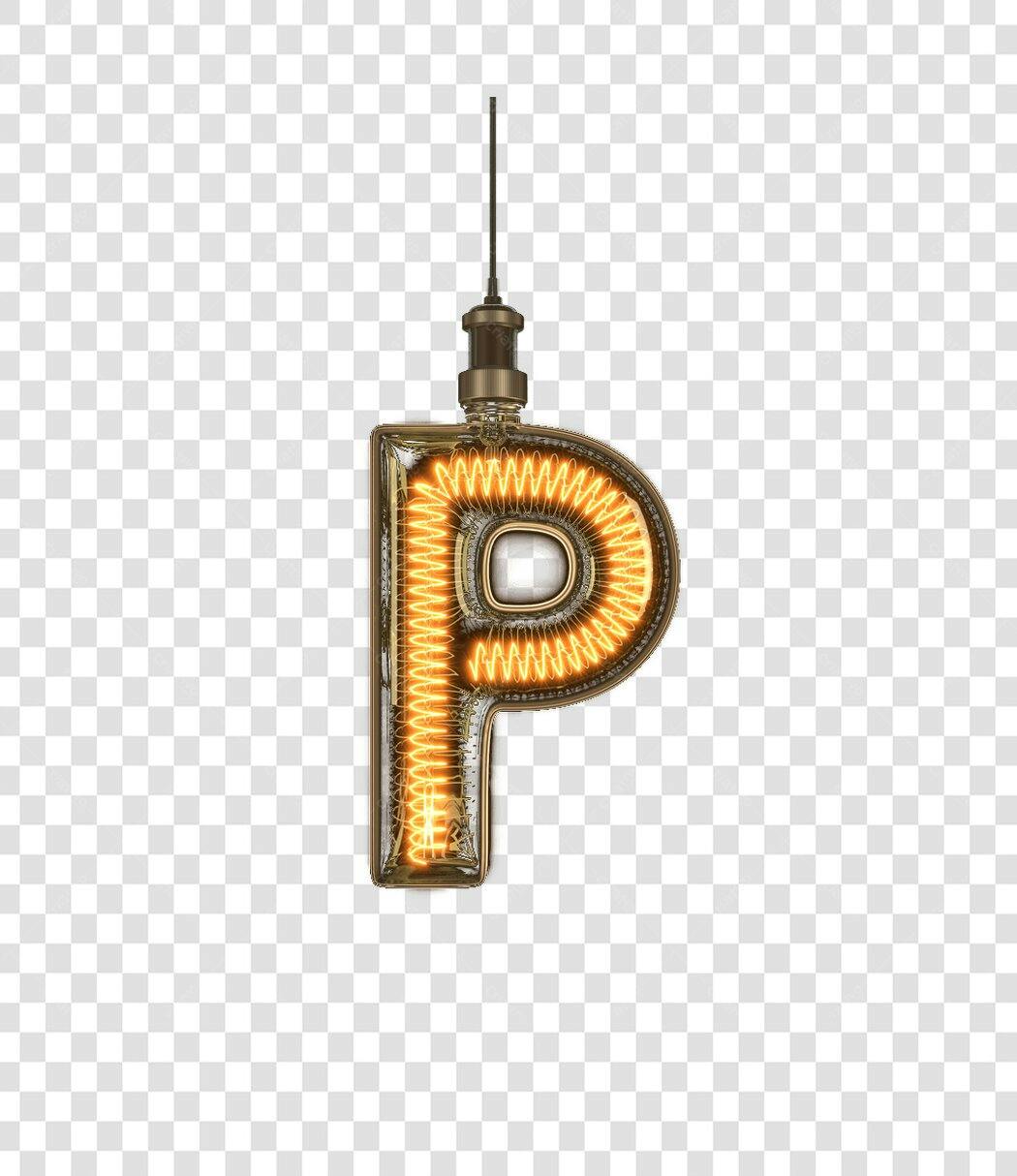 Logo Alfabeto Letra P PNG com fundo transparente
