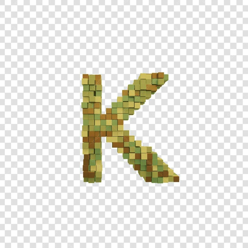 Logo alfabeto letra K PNG com fundo transparente
