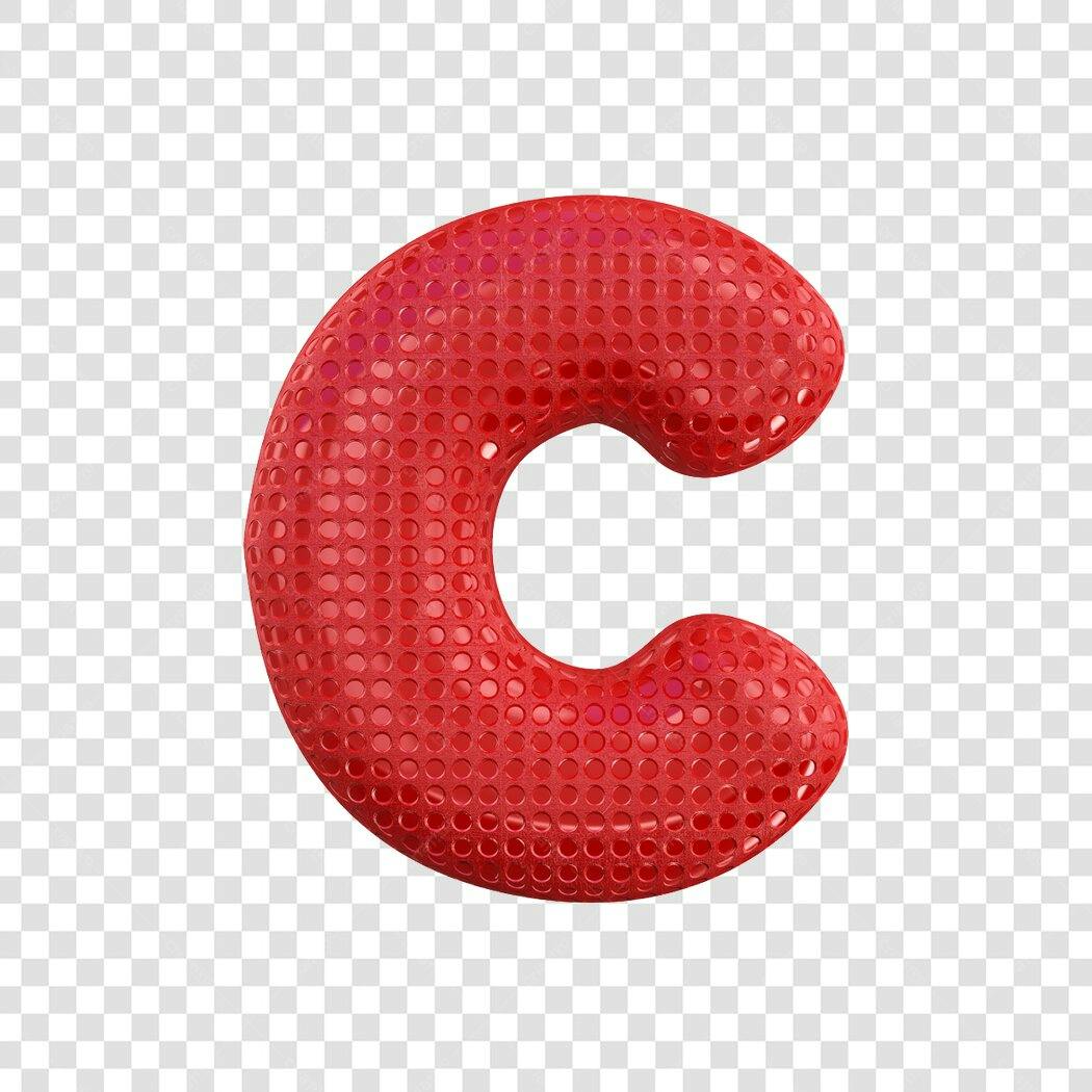 Logo PNG com fundo transparente letra C vermelha