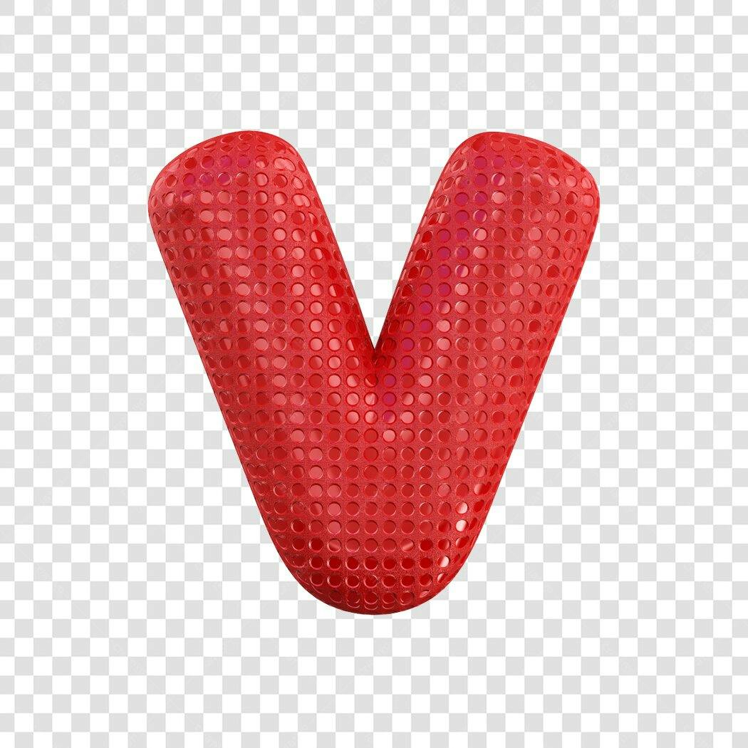 Logo Letra V Vermelha PNG com fundo transparente