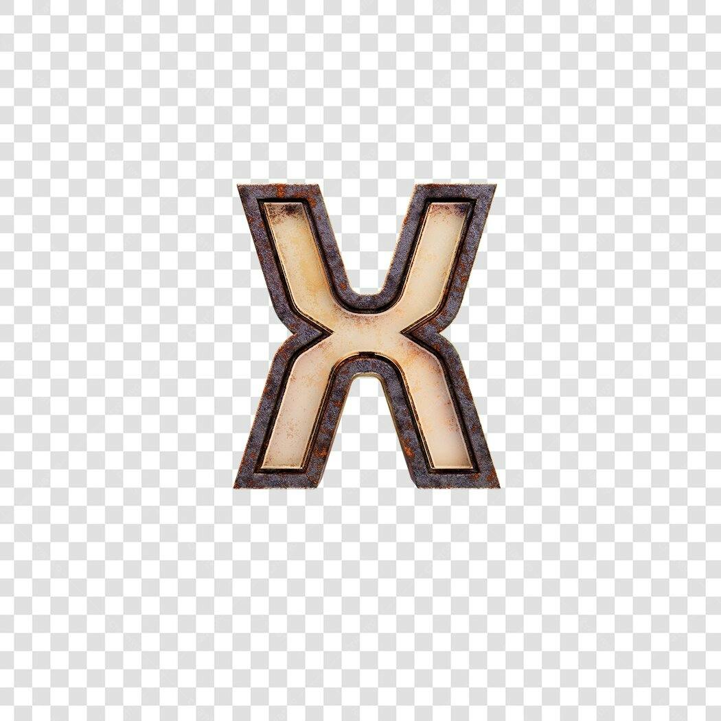 Logo com textura de metal enferrujado PNG com fundo transparente