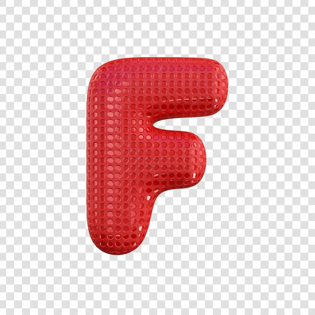 Logo Letra F Vermelha PNG com fundo transparente