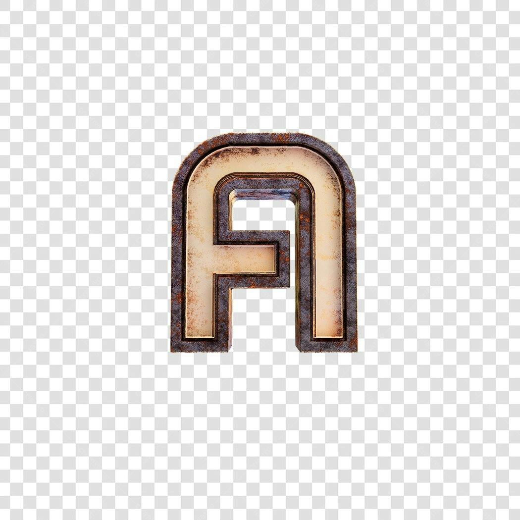 Logo Alfabeto Estilo Industrial PNG com fundo transparente