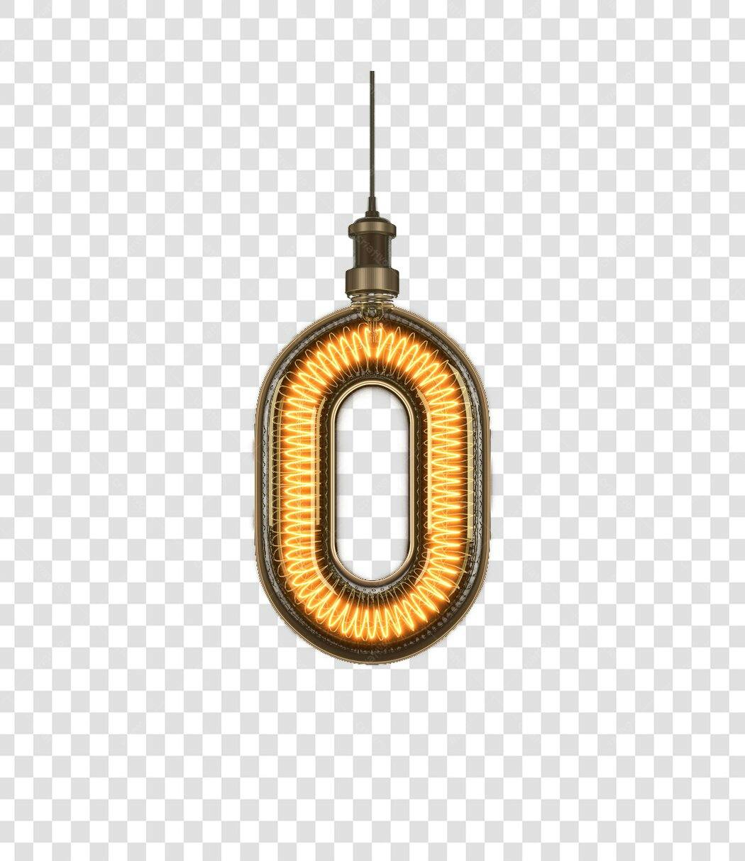 Número zero decorativo vintage PNG com fundo transparente