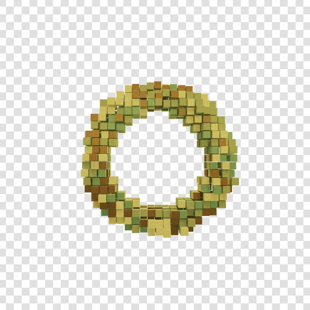 Ícone decorativo de mosaico circular PNG com fundo transparente