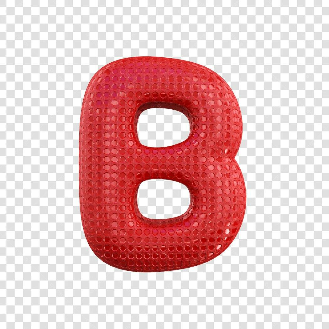 Logo letra B Vermelha PNG com fundo transparente