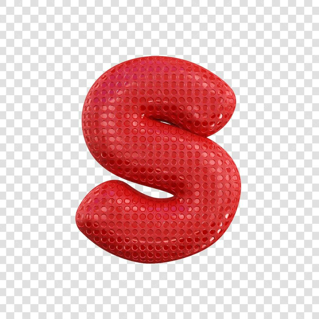 Logo estilizada letra S vermelha PNG com fundo transparente