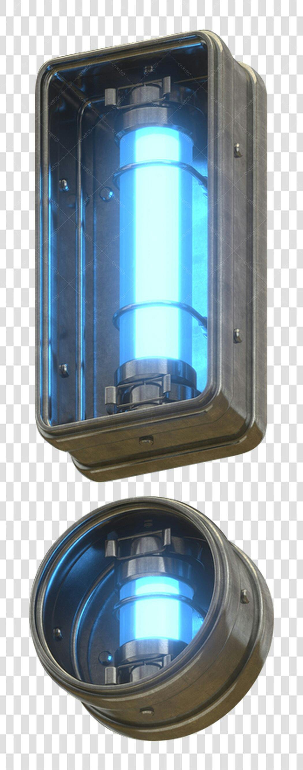 Elemento gráfico tubo de luz futurista PNG com fundo transparente