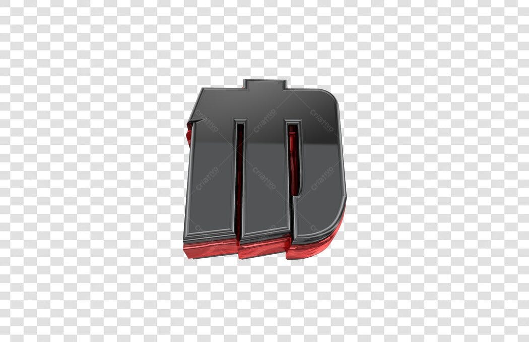 Logo PNG com fundo transparente estilo metálico