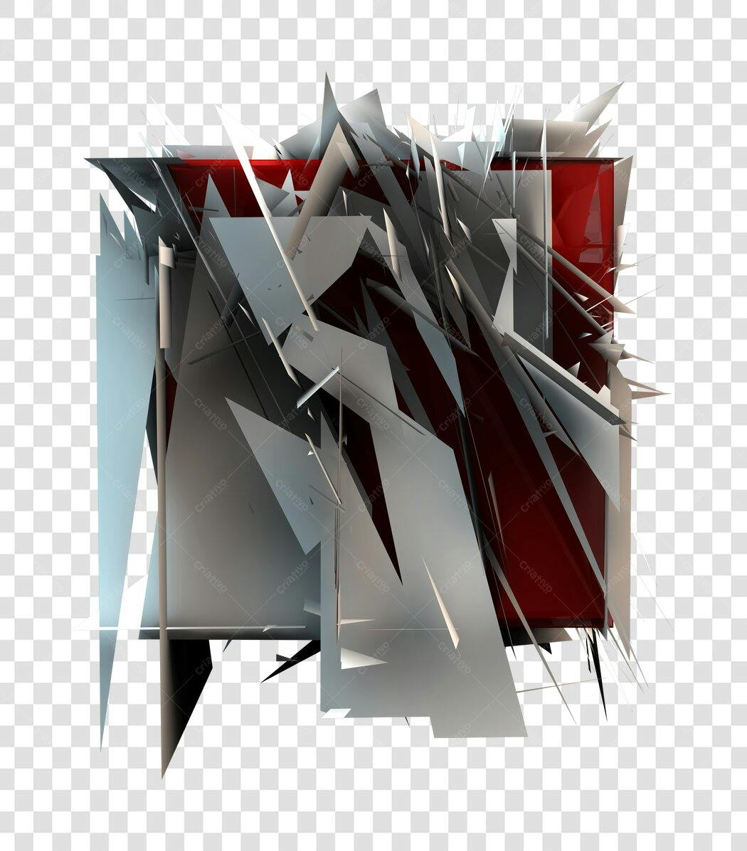 Background abstrato 3D moderno PNG com fundo transparente