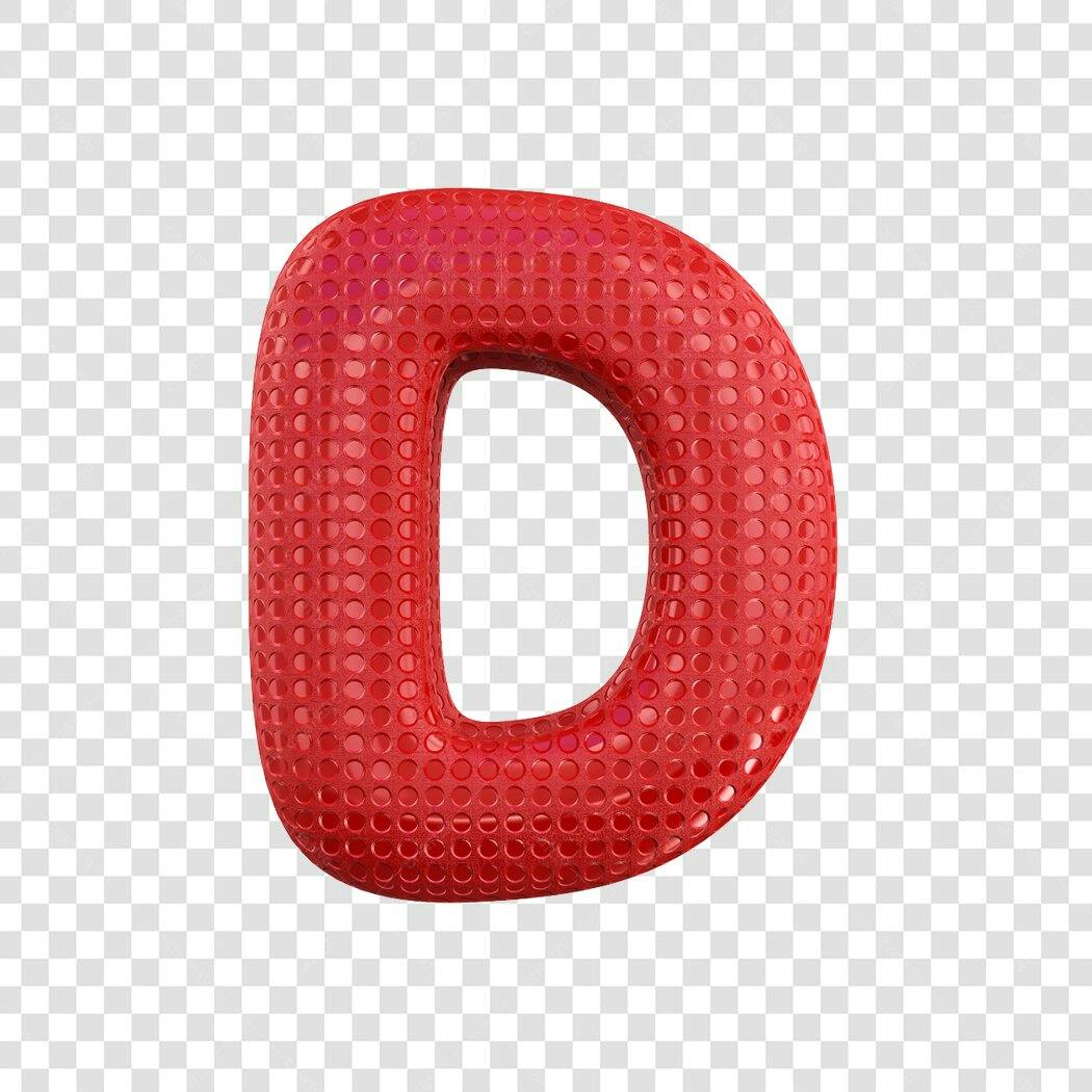 Logo Letra D Vermelha PNG com fundo transparente