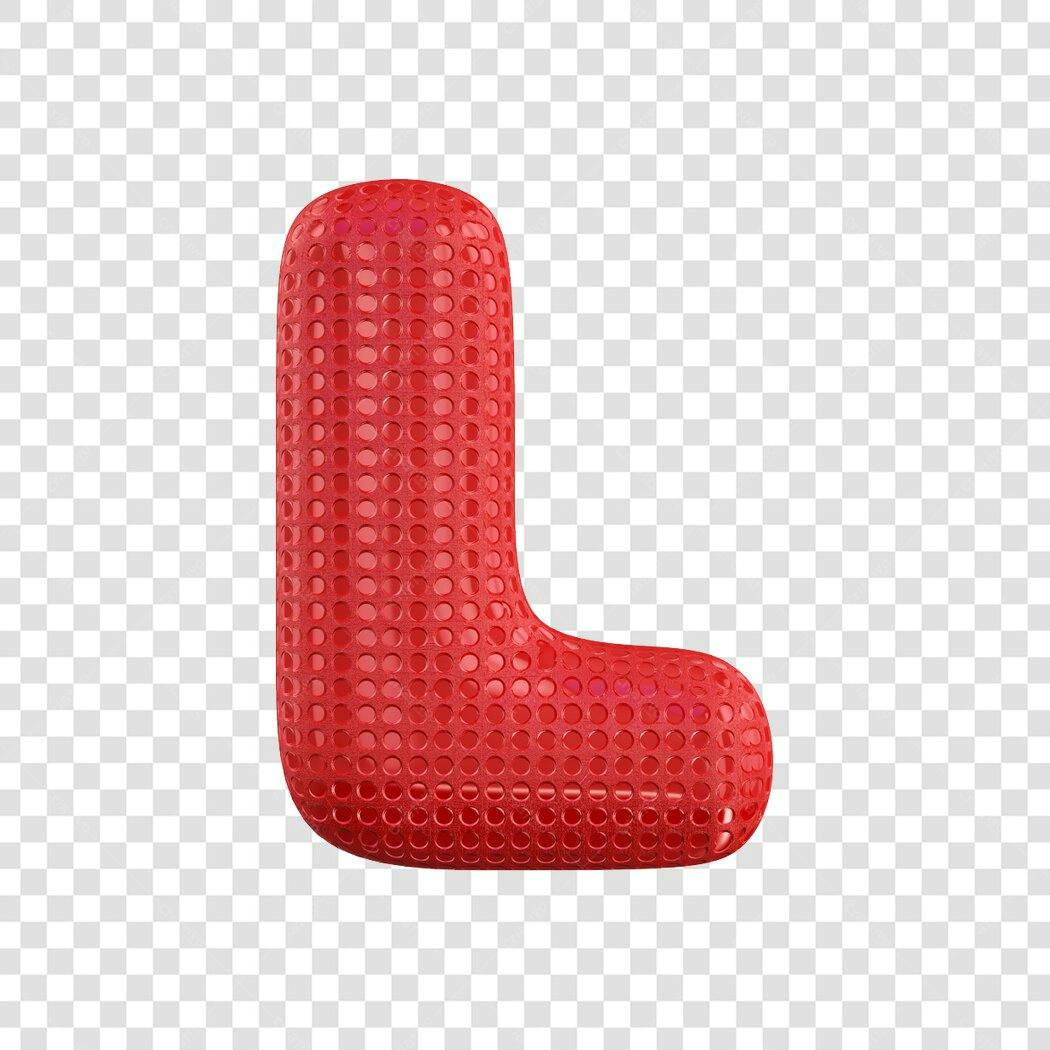 Logo vermelha letra L PNG com fundo transparente