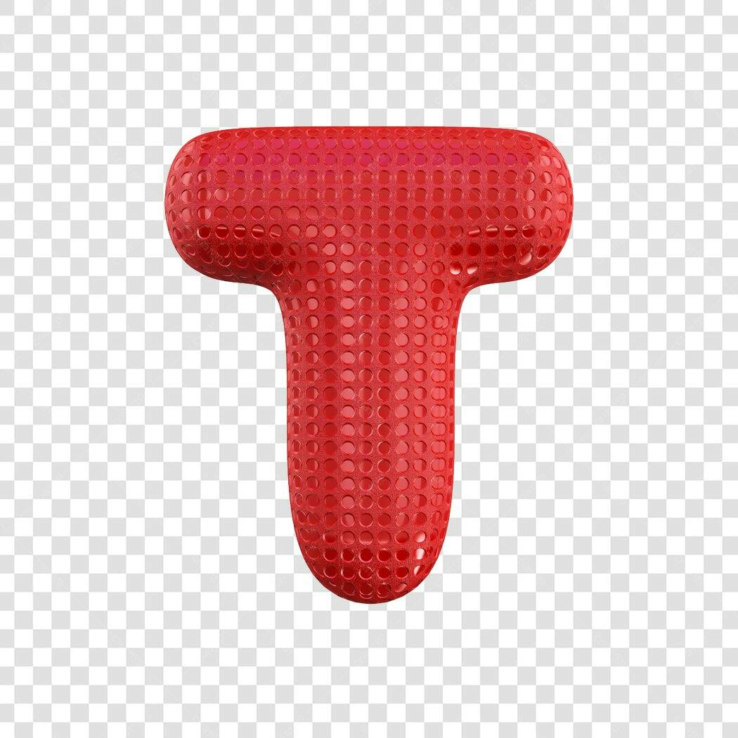 Logo PNG com fundo transparente Letra T vermelha