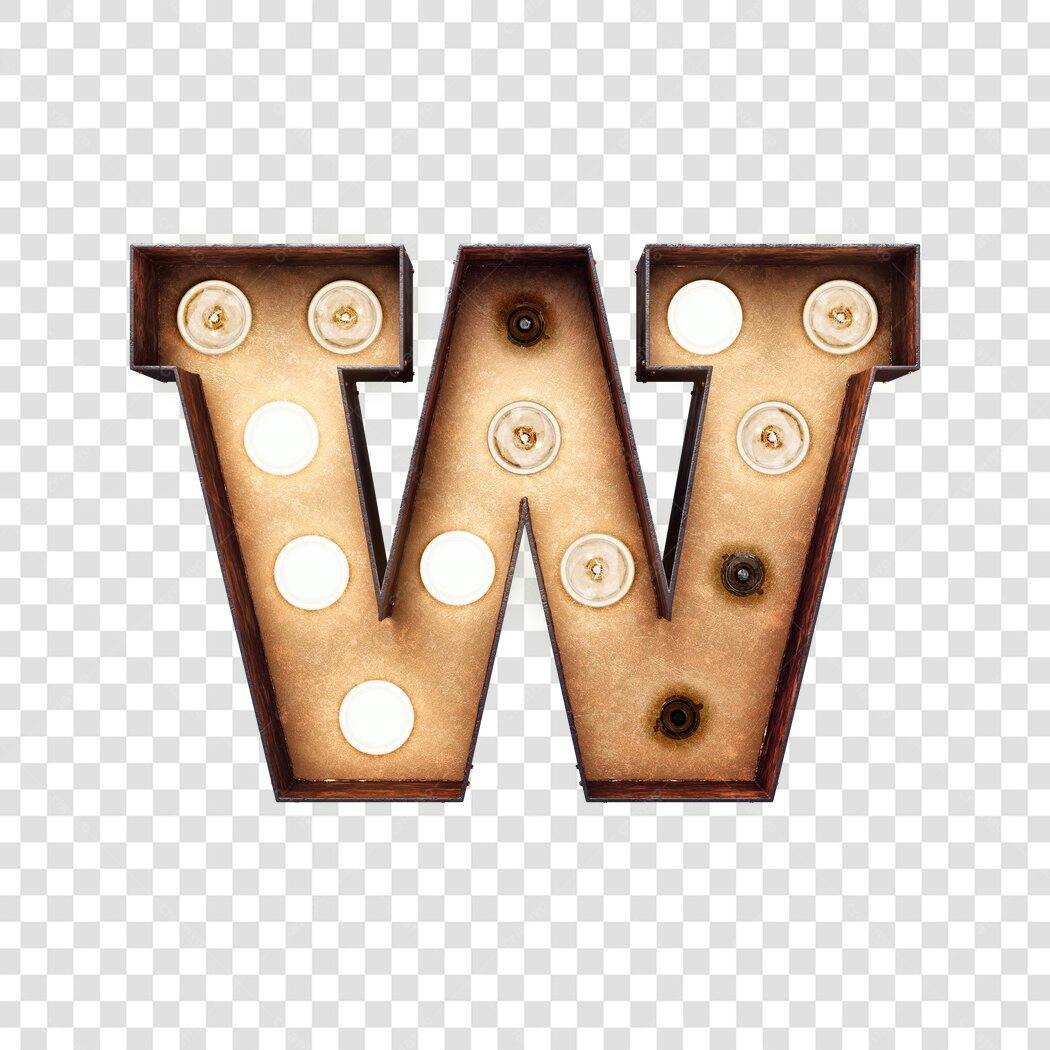 Logo Alfabeto Letra W PNG com fundo transparente