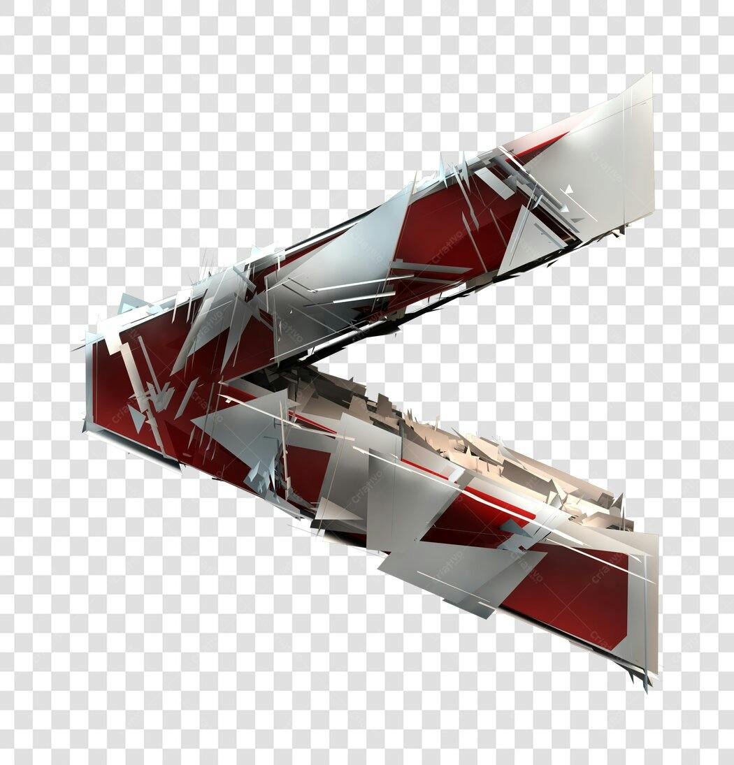 Logo abstrato moderno vermelho/branco PNG com fundo transparente