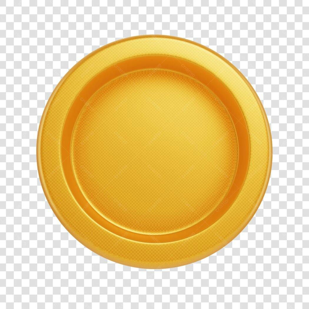 Mockup Prato Dourado PNG com fundo transparente