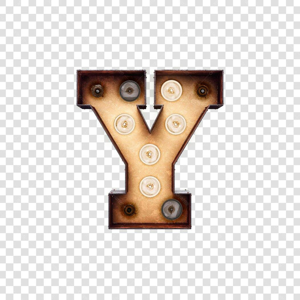 Logo letra Y estilo vintage PNG com fundo transparente