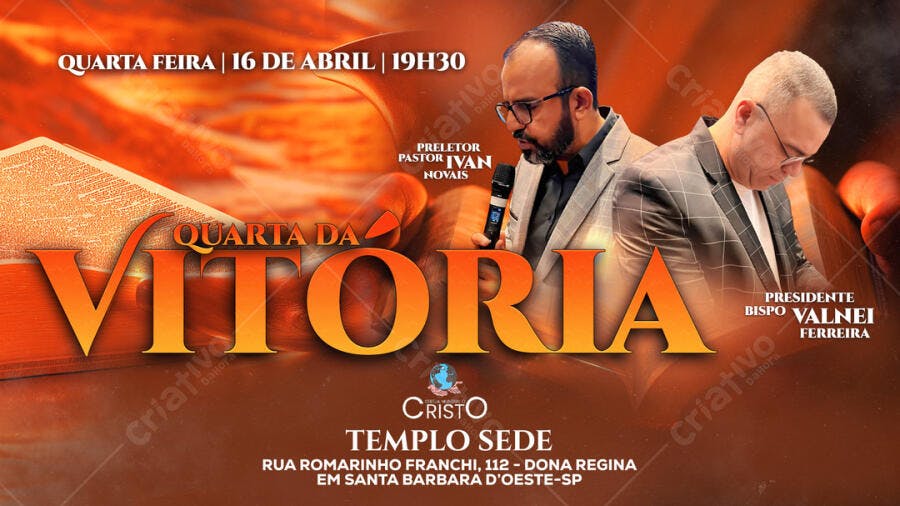 Flyer para Quarta da Vitória PSD Editável
