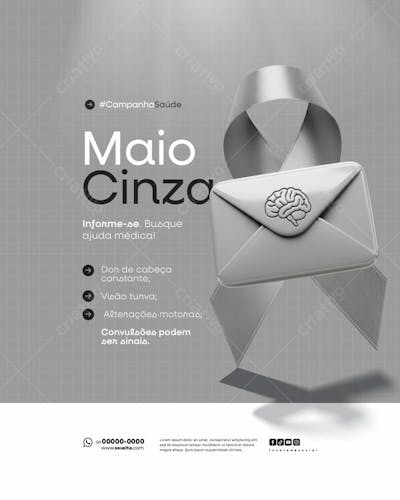 Maio Cinza Campanha de Saúde Câncer no cérebro também precisa de visibilidade FEED (5)
