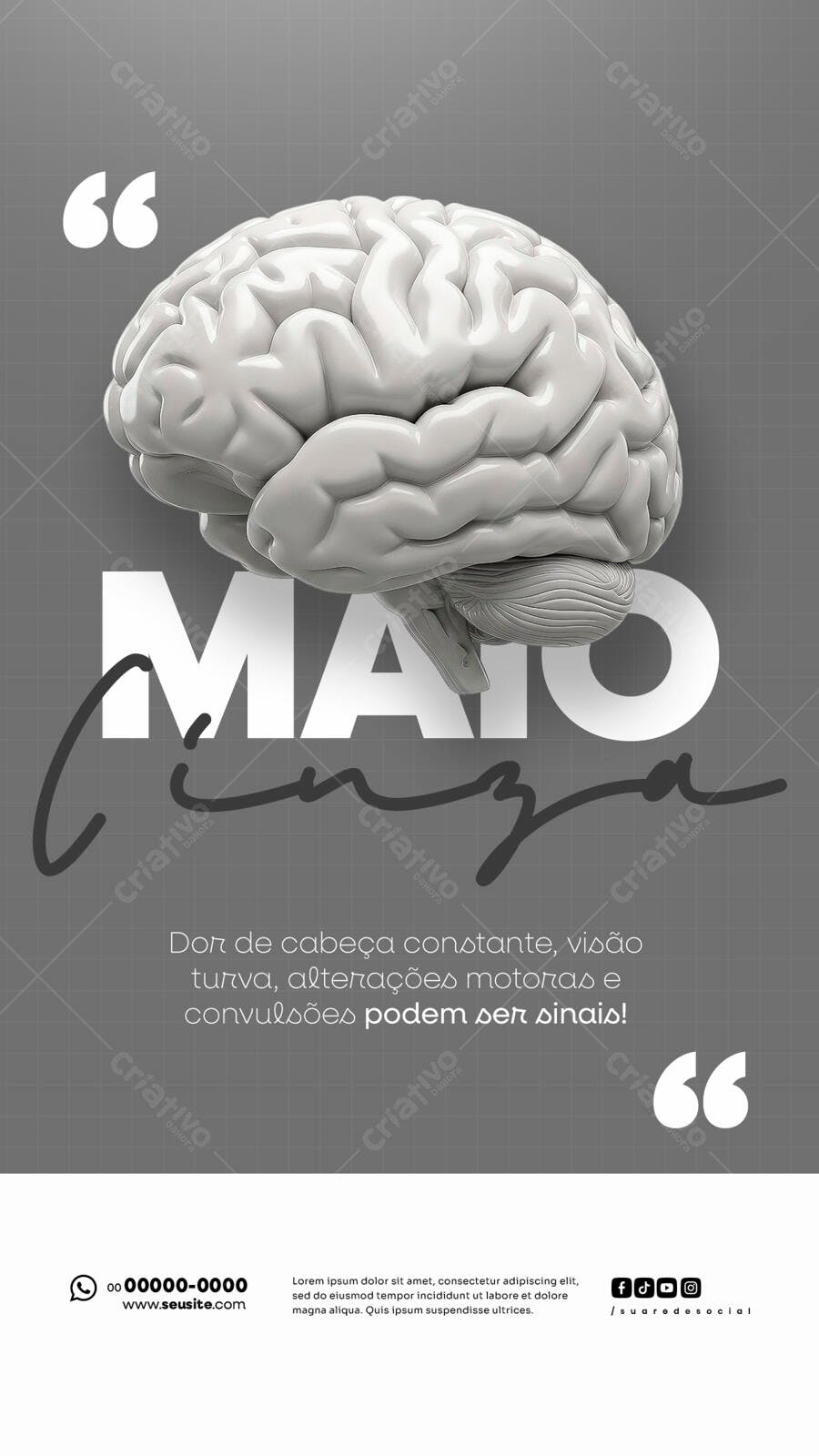 Poster Maio Roxo PSD Editável