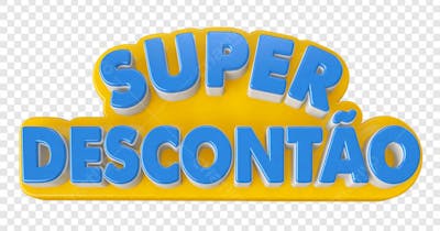 SUPER DESCONTÃO AZUL SELO 3D