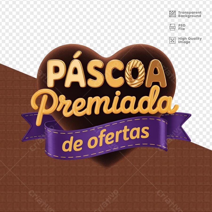Banner Páscoa Premiada PSD Editável