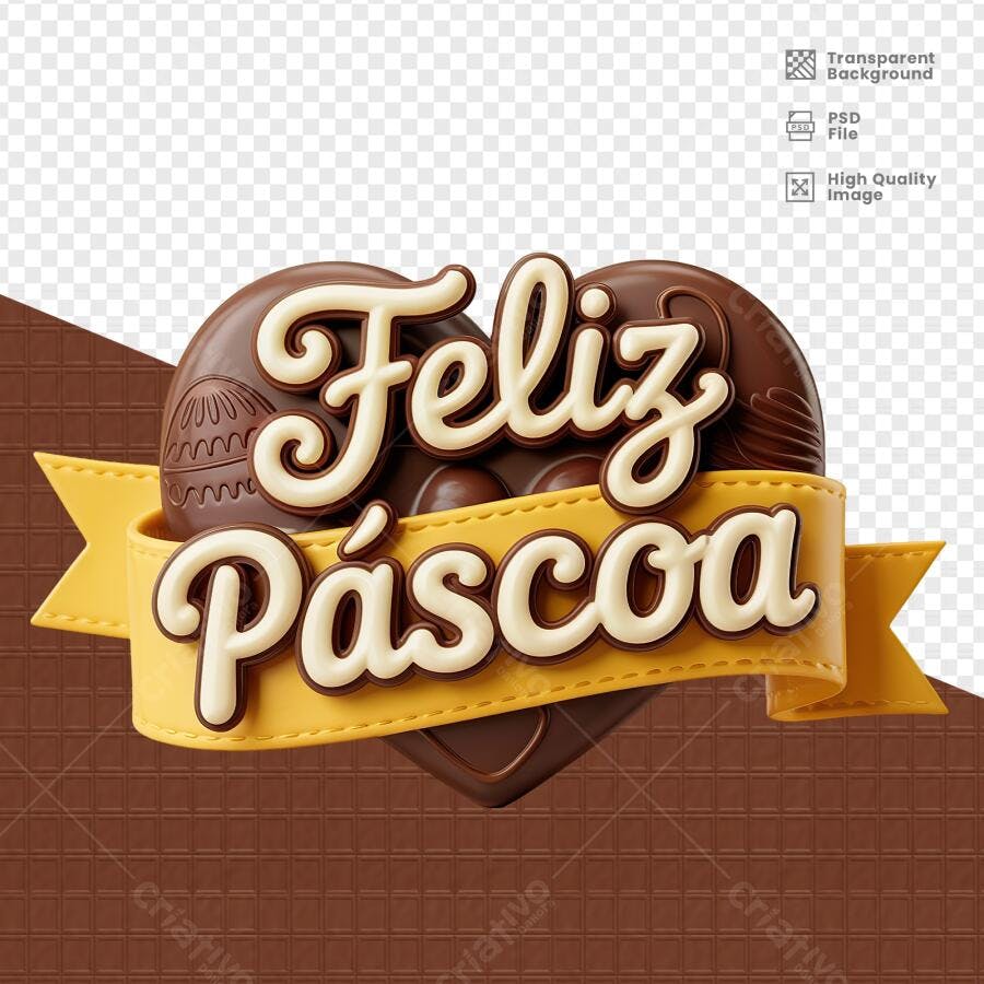 Arte para Páscoa PSD Editável