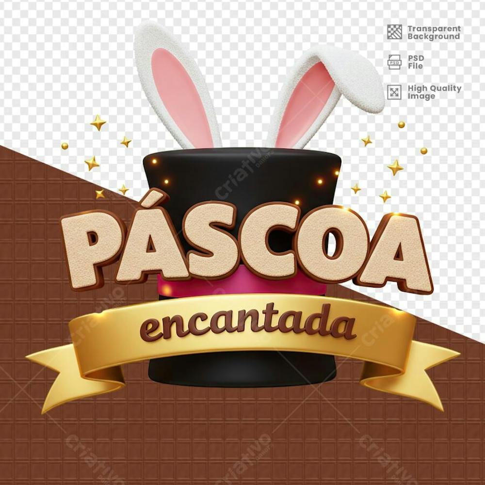 SELO 3D PARA PASCOA 10