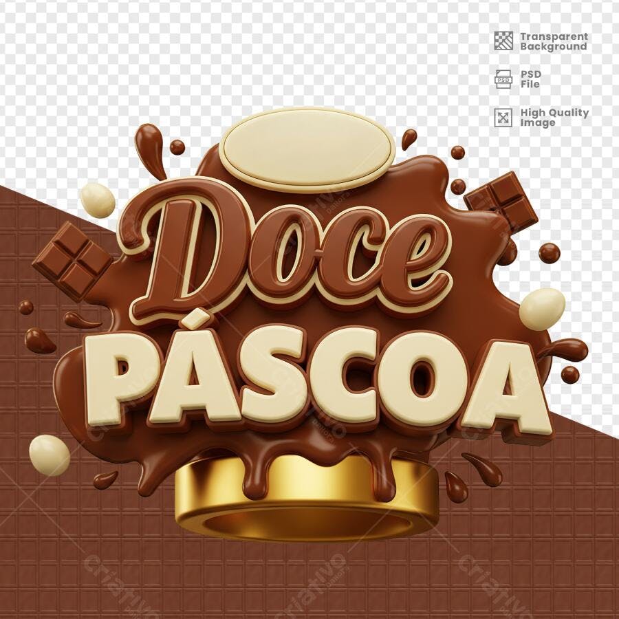Banner Páscoa Doce PSD Editável
