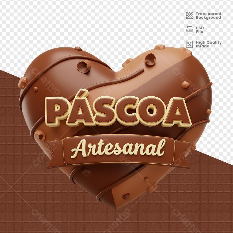 Arte para Páscoa PSD Editável