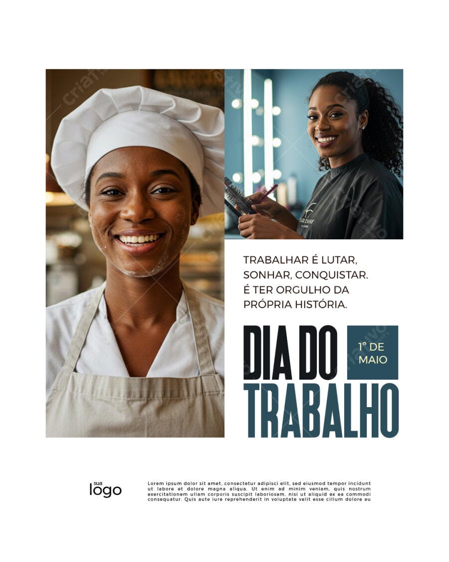 Flyer Dia do Trabalho PSD Editável
