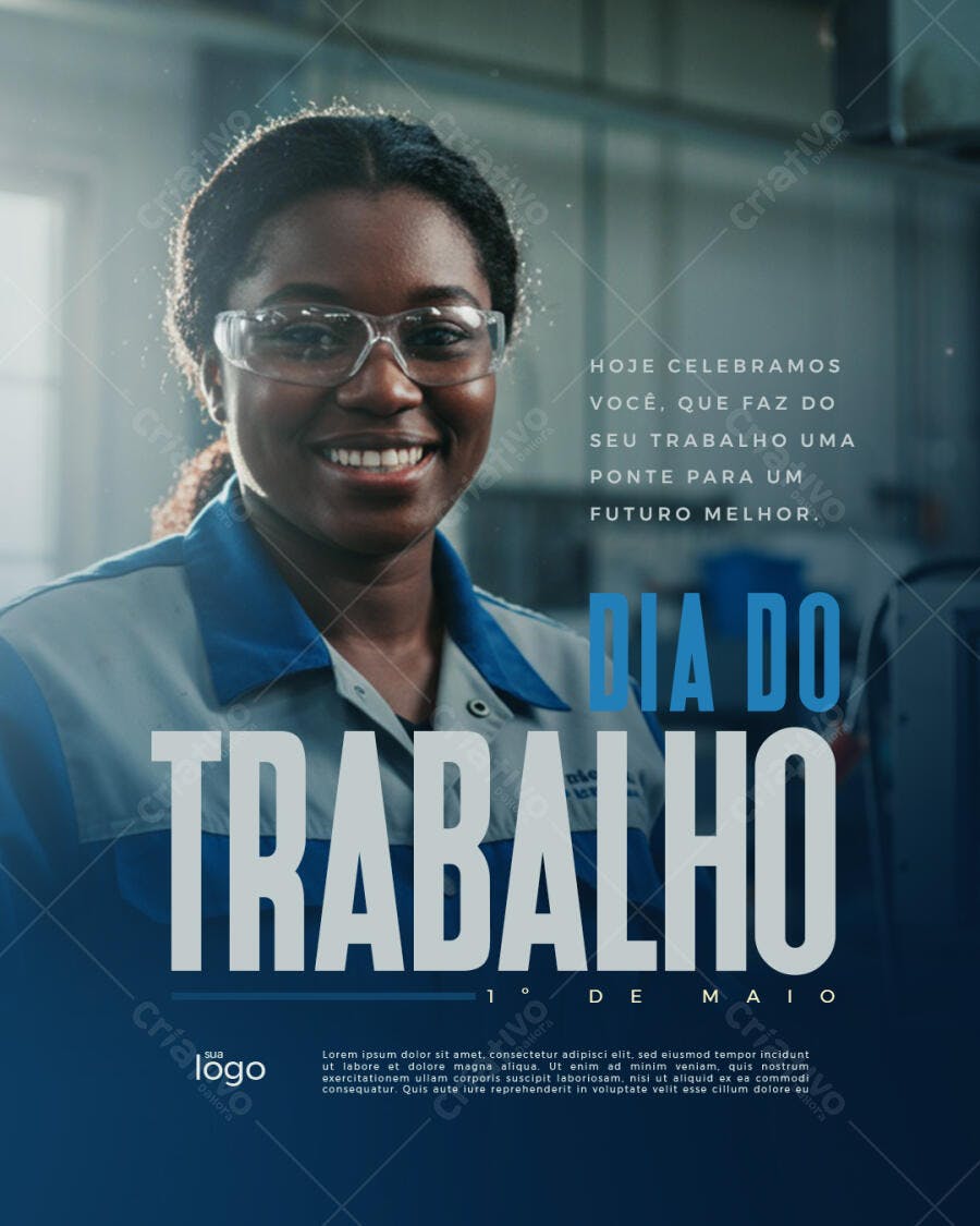 Flyer Dia do Trabalho PSD Editável