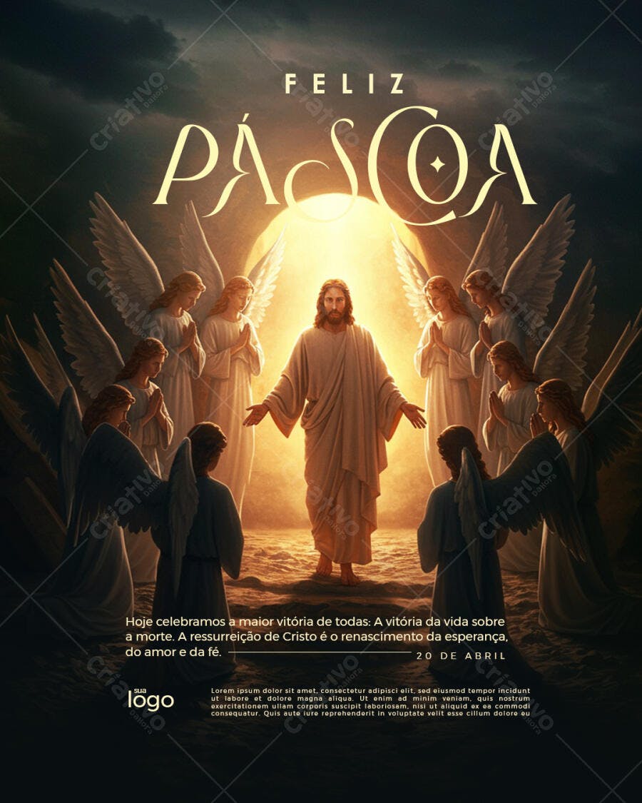 Flyer Páscoa PSD Editável
