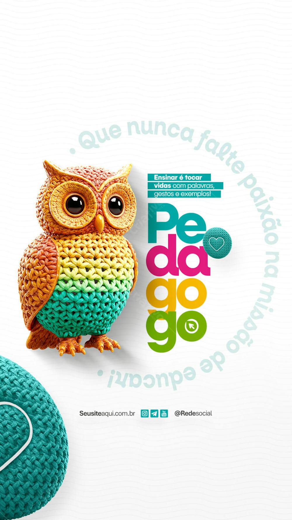 Dia do Pedagogo - 20 de Maio Social Media PSD Editável (4)