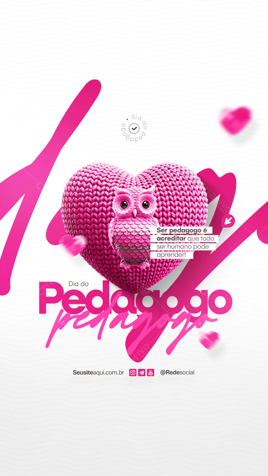 Postagem Dia do Pedagogo PSD Editável
