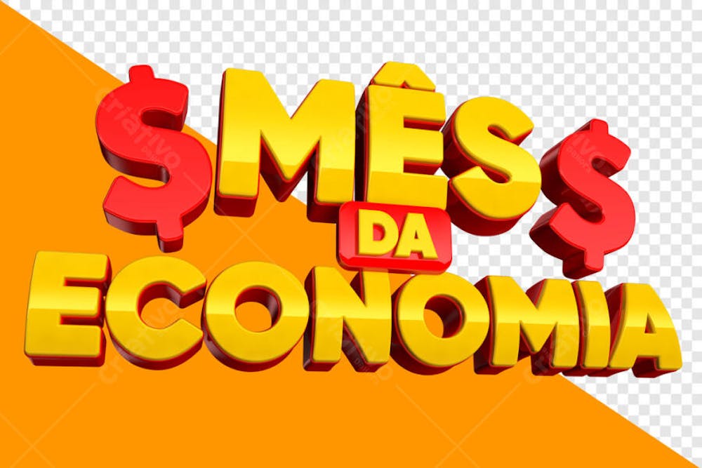 MES DA ECONOMIA SELO EM 3D