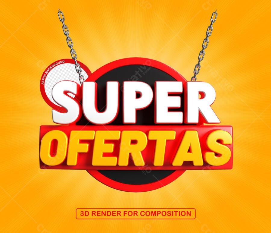 Banner Promocional Super Ofertas PSD Editável
