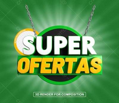 BANNER SUPER OFERTAS VERDE COM CORRENTE