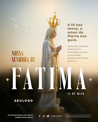 Psd Editável - 13 de maio - Dia de Nossa Senhora de Fátima 04-25 - 4