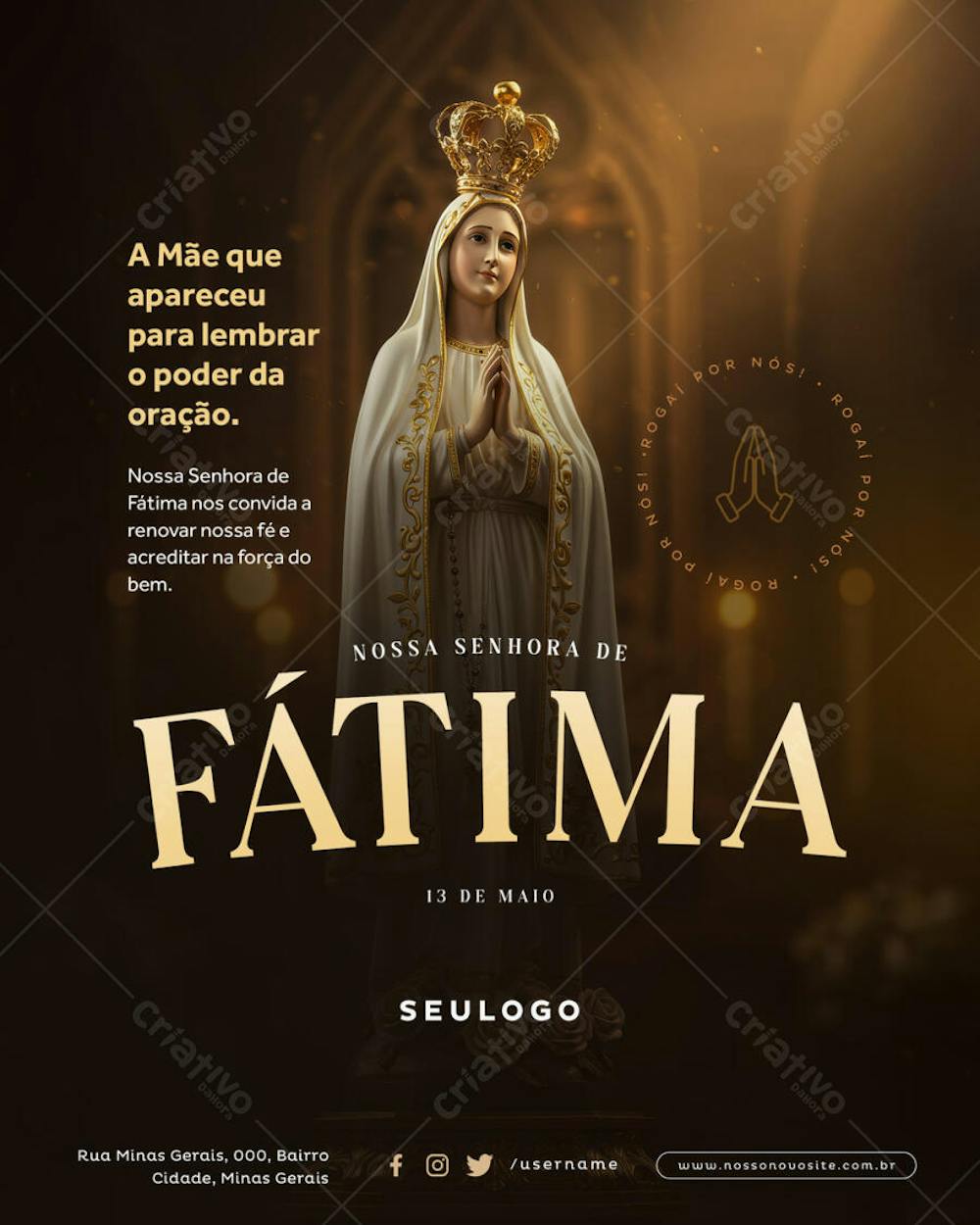 Psd Editável - 13 de maio - Dia de Nossa Senhora de Fátima 04-25 - 1