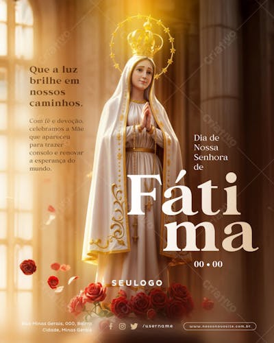 Psd Editável - 13 de maio - Dia de Nossa Senhora de Fátima 04-25 - 3