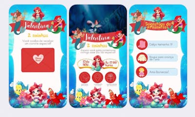Convite musical infantil pequena sereia com video
