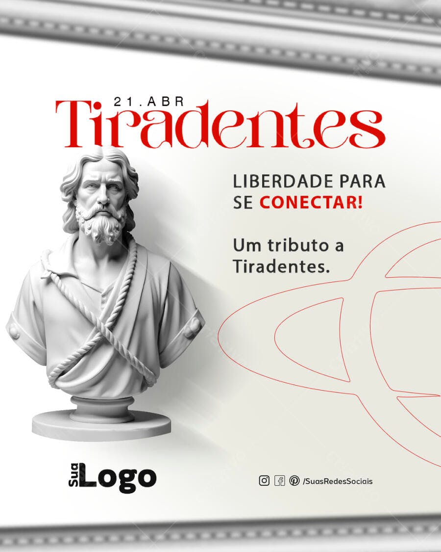 Postagem Dia de Tiradentes PSD Editável