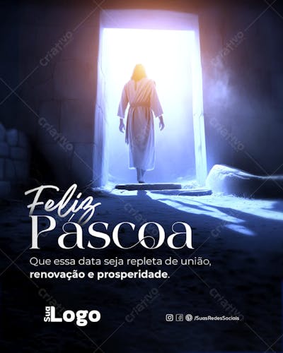Cristo-saindo-da-tumulo-frase-feliz-pascoa