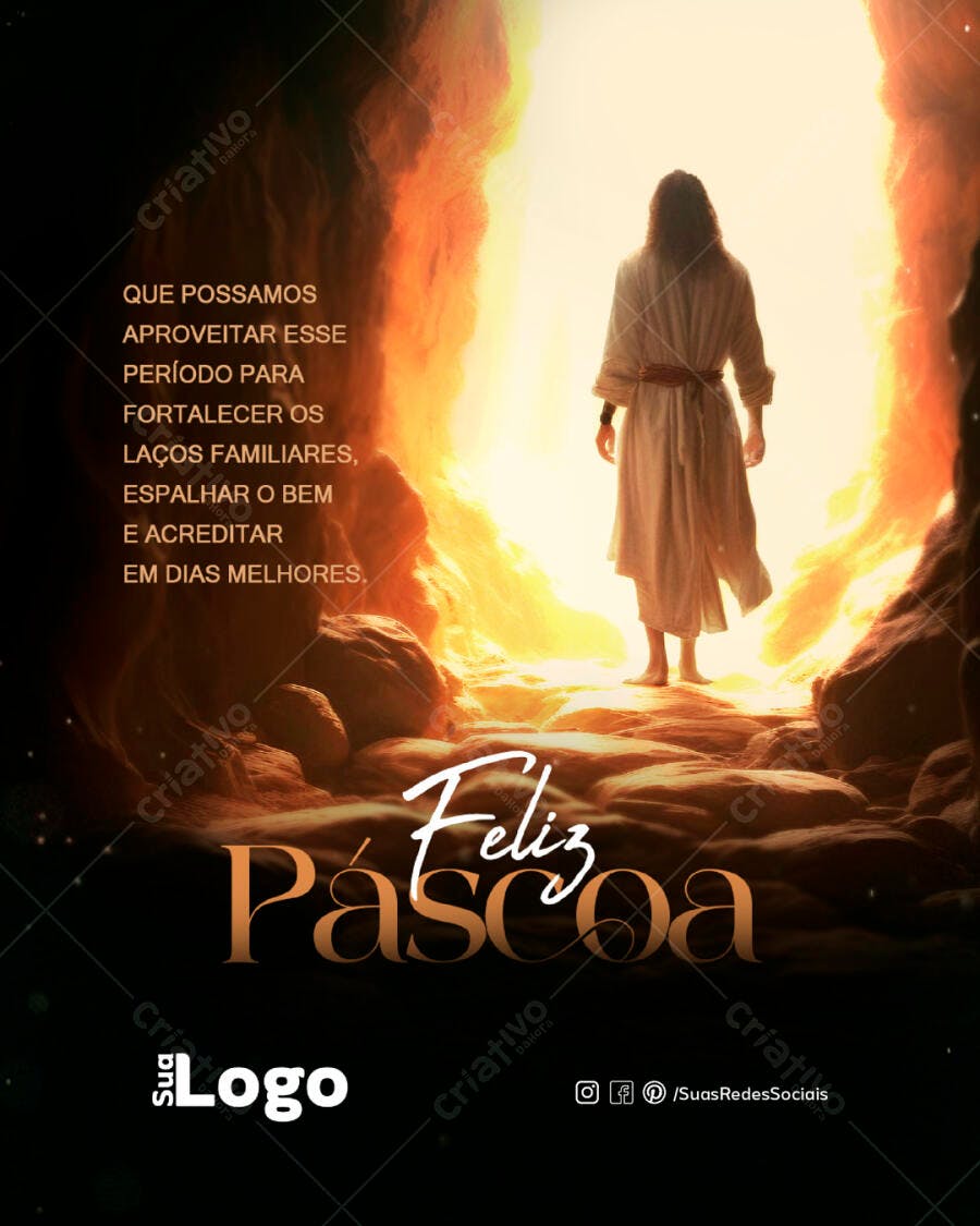 Flyer Páscoa PSD Editável