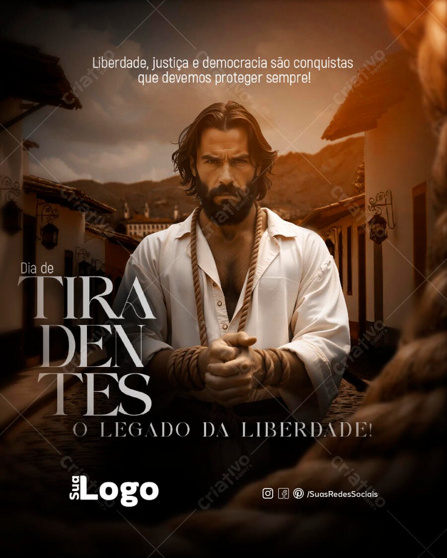 Poster Dia de Tiradentes PSD Editável