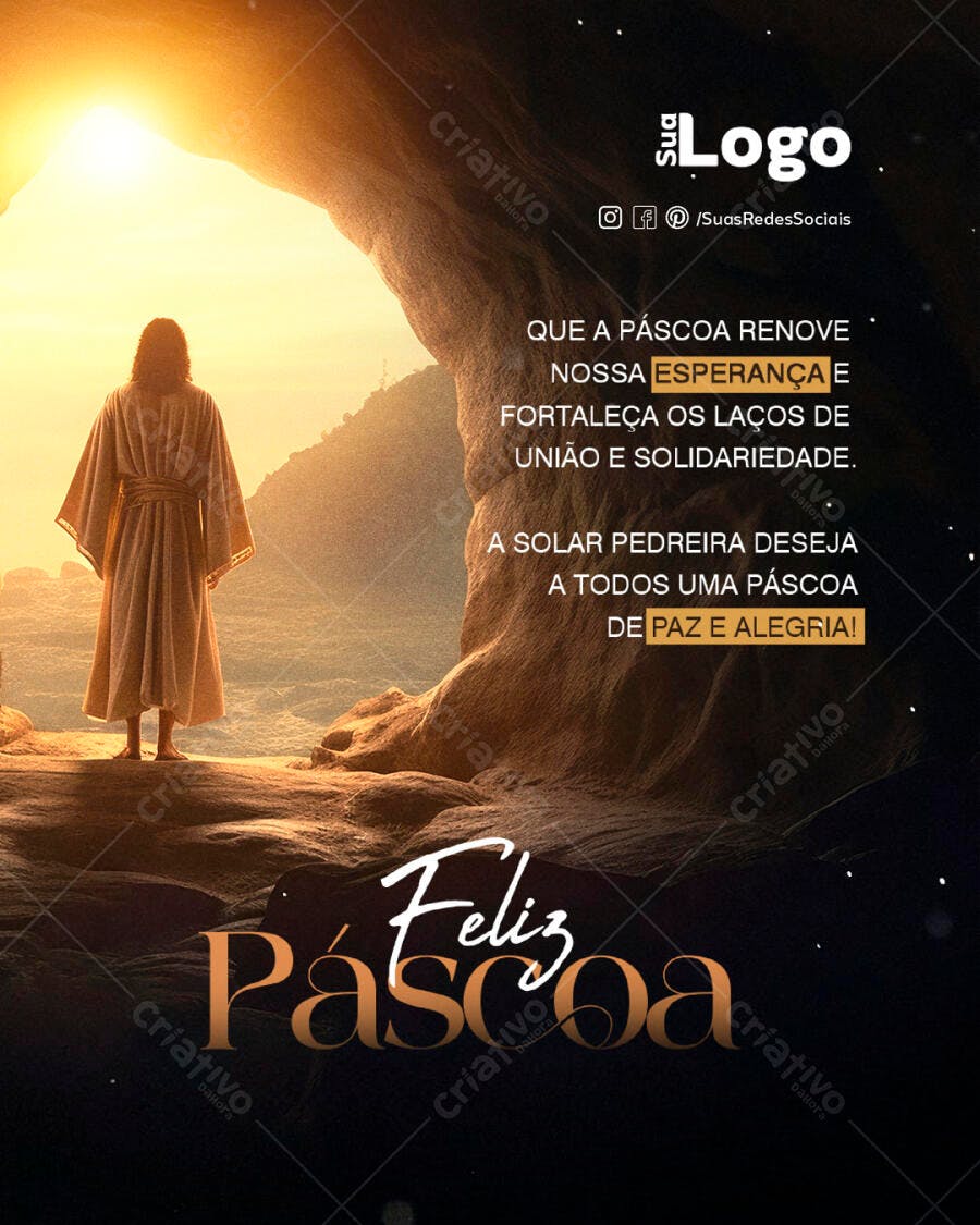 Flyer Páscoa PSD Editável