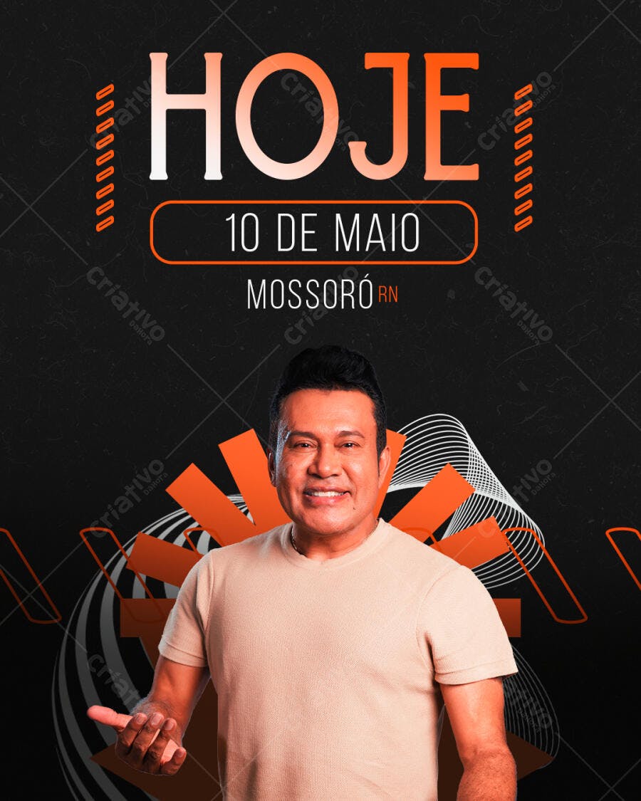 Flyer para Show 10 de Maio PSD Editável